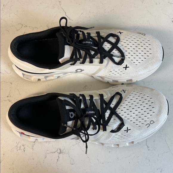On Running Men's | Cloud X 4 Ivory & Black Athletic Shoes Size 9.5 - Picture 10 of 17